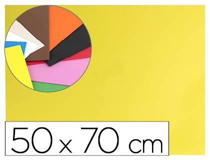GOMA EVA LIDERPAPEL 50X70 CM 60GR 1,5 MM ESPESSURA AMARELO