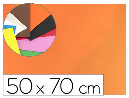 GOMA EVA LIDERPAPEL 50X70 CM 60GR 1,5 MM ESPESSURA LARANJA