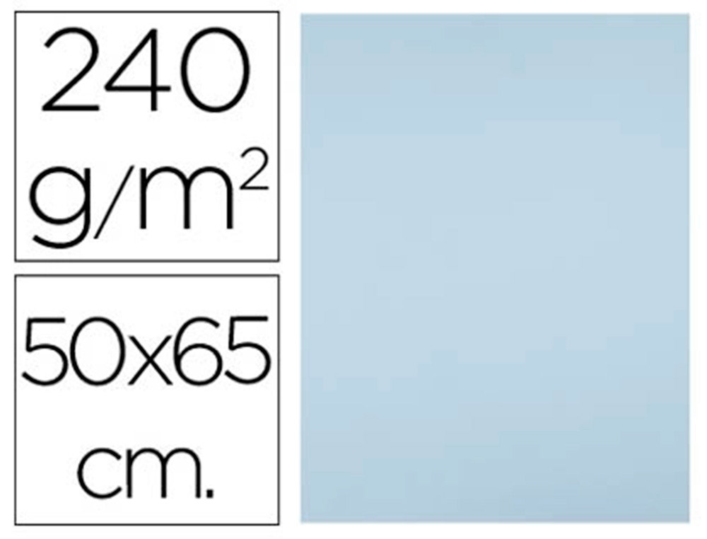 CARTOLINA LIDERPAPEL 50X65 CM 240 GR AZUL