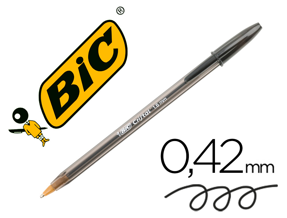 ESFEROGRAFICA BIC CRISTAL X-LARGE TINTA PRETO 1,6 MM