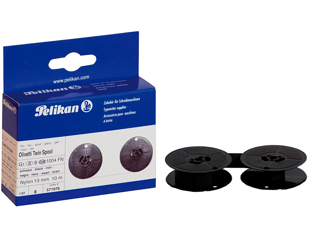 FITA MAQUINA PELIKAN PARA OLIVETTI GRUPO 8D NYLON PRETO