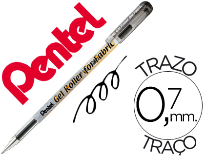 ROLLER PENTEL BN15 P/TECIDO PRETO
