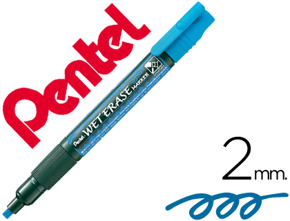 MARCADOR PENTEL GIZ SMW26 WET ERASE AZUL