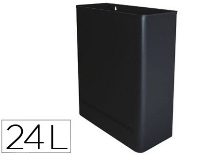 CESTO SIE DE PAPEIS METALICO DE PAREDE 24L. 460X350X150 MM PRETO