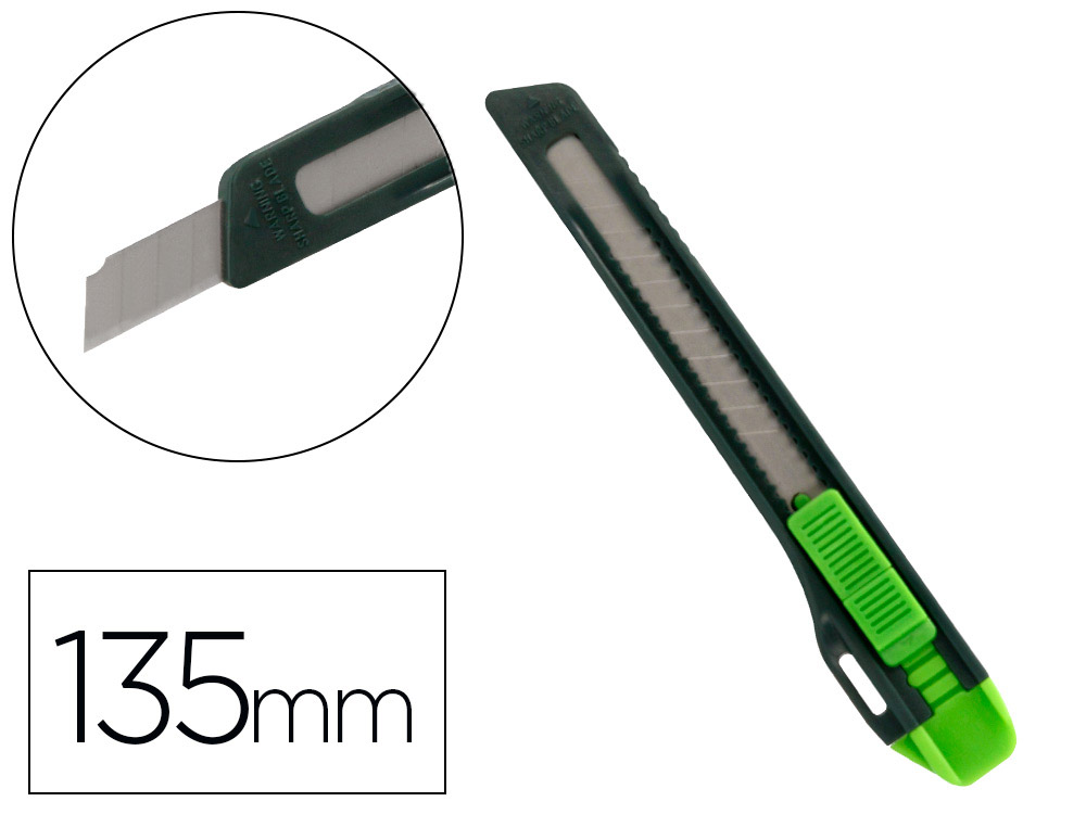 X-ATO Q-CONNECT ESTREITO DE PLASTICO LAMINA DE ACO 9 MM DE LARGURA COMPRIMENTO 135 MM BLISTER DE 1 UNIDADE
