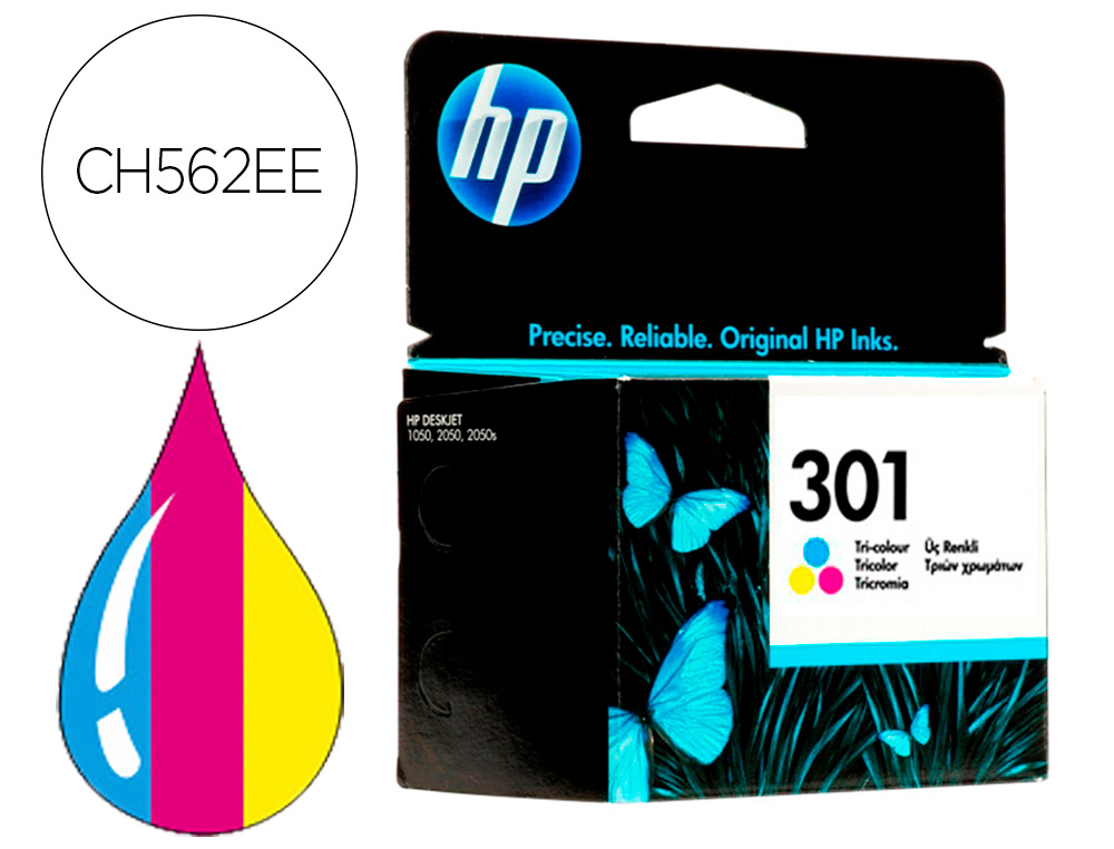 TINTEIRO HP N.301 TRICOLOR