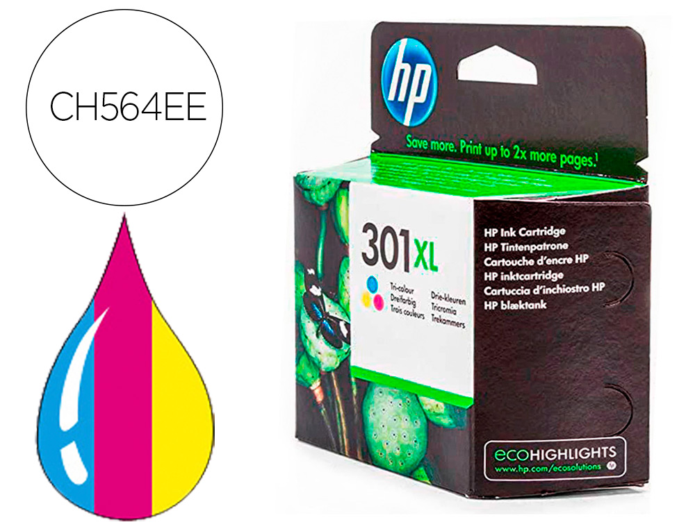 TINTEIRO HP N.301XL TRICOLOR
