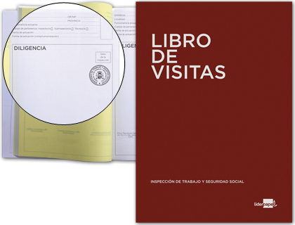 LIBRO LIDERPAPEL DIN-A4 100 H REGISTRO DE VISITAS DE LA INSPECCION DE TRABAJO