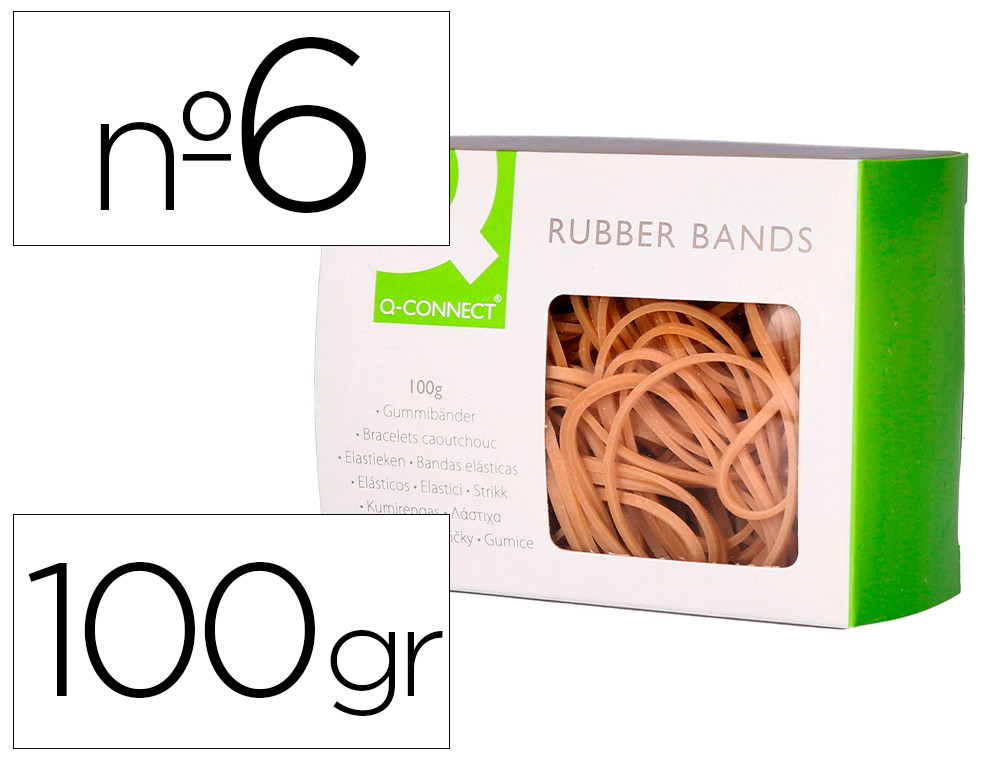 ELASTICOS Q-CONNECT 100 GR NUMERO 6