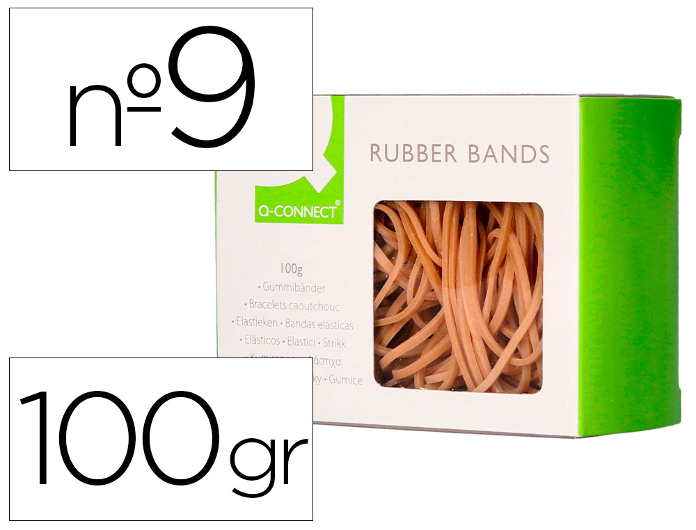 ELASTICOS Q-CONNECT 100 GR NUMERO 9