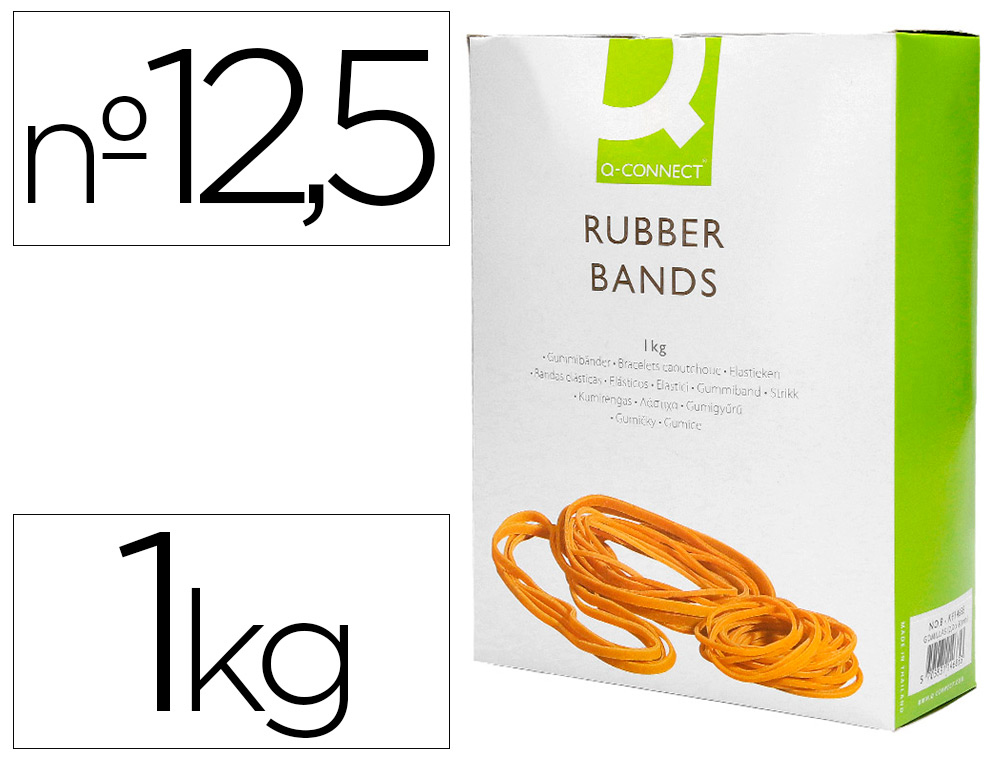 ELASTICOS Q-CONNECT 1000 GR 125 X 9 MM NUMERO 12,5