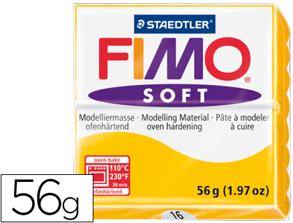 PASTA PARA MODELAR STAEDTLER FIMO SOFT 56 GR COR AMARELO