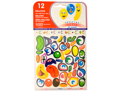 BALOES + ADESIVOS BOLSA DE 12 UNIDADES