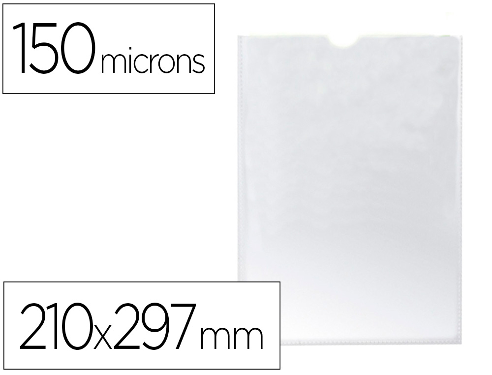 BOLSA CATALOGO Q-CONNECT DIN A4 150 MICRONS PVC TRANSPARENTE 210X 297 MM