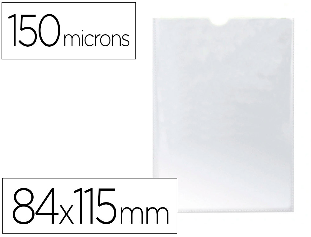 BOLSA CATALOGO Q-CONNECT DIN A7 150 MICRONS PVC TRANSPARENTE 74 X 105 MM