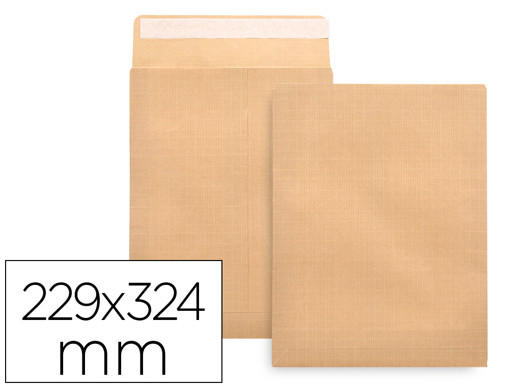 ENVELOPE LIDERPAPEL N.7 BOLSA KRAFT DIN C4 229X324 MM TIRA DE SILICONE PACK DE 25 UNIDADES