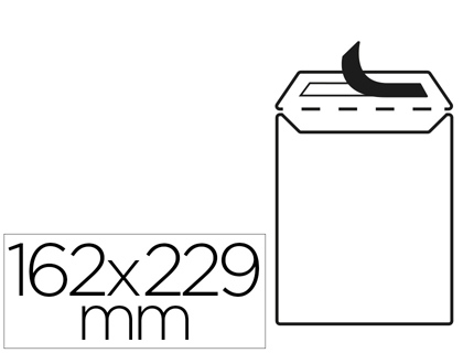 ENVELOPE LIDERPAPEL N.16 BOLSA BRANCO C5 162X229 MM TIRA DE SILICONE PACK DE 25 UNIDADES
