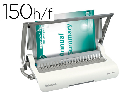 ENCADERNADORA FELLOWES STAR+150 PERFURA 15 FOLHAS FORMATO DIN A4 ENCADERNA ATE 150 FOLHAS