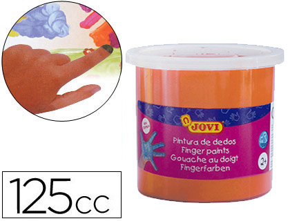 ESTOJO JOVI PINTURA A DEDOS 125 ML LARANJA