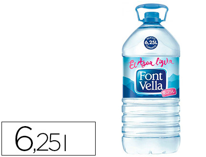 AGUA MINERAL NATURAL FONT VELLA GARRAFA DE 6,25L