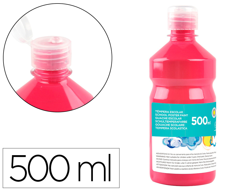 GUACHE ESCOLAR LIDERPAPEL 500 ML MAGENTA