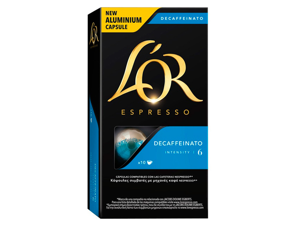 CAFE MARCILLA L AROME ESPRESSO DESCAFEINADO INTENSIDADE 6 MONODOSE CAIXA DE 10 UNIDADEE COMPATIVEL COM NESPRESSO