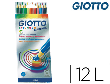LAPIS DE COR GIOTTO STILNOVO AGUARELAVEIS CAIXA DE 12 CORES