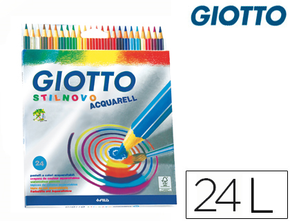 LAPIS DE COR GIOTTO STILNOVO AGUARELAVEIS CAIXA DE 24 CORES