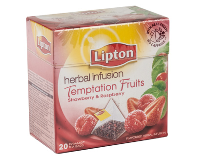 CHA LIPTON PIRAMIDE DE FRUTOS VERMELHOS 20 SAQUETAS