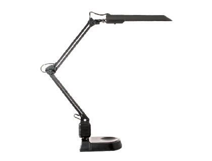 CANDEEIRO DE ESCRITORIO ARCHIVO 2000 ECOSTAR FLUORESCENTE ABS E ALUMINIO COM BASE COR PRETO