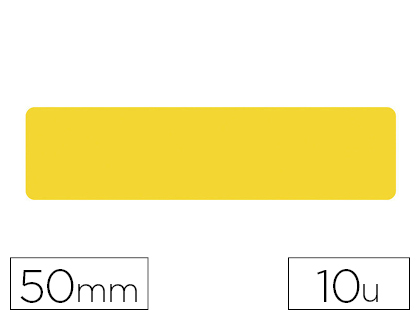 SIMBOLO ADESIVO TARIFOLD PVC TIRA LONGITUDINAL DELIMITACAO DE CHAO 50 MM AMARELO PACK DE 10 UNIDADES