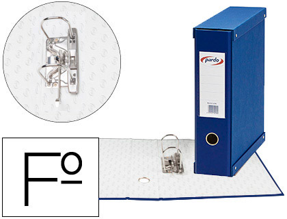 MODULO DE 1 PASTA DE ARQUIVO PARDO FOLIO 2 ANEIS 70 MM AZUL 350X100X290 MM