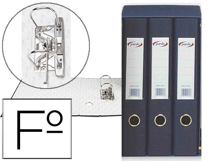 MODULO DE 3 PASTAS DE ARQUIVO PARDO FOLIO 2 ANEIS 40 MM AZUL 350X200X300 MM