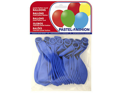 BALOES PASTEL AZUL MEDIO BOLSA DE 20 UNIDADES