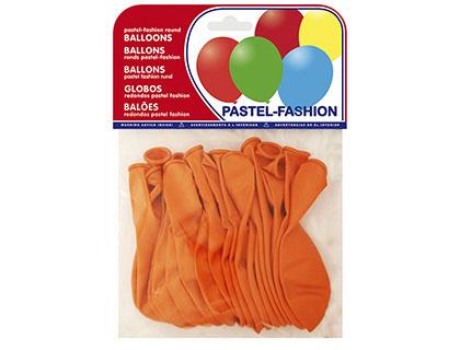 BALOES PASTEL LARANJA BOLSA DE 20 UNIDADES