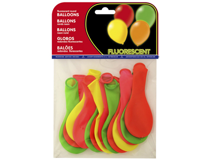 BALOES FLUORESCENTES BOLSA DE 15 UNIDADES