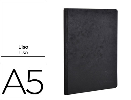 CADERNO CLAIREFONTAINE CAPA CARTOLINA DIN A5 LISO 96 FOLHAS COR PRETO
