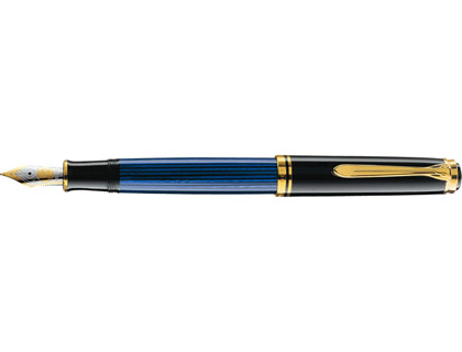 CANETA DE EMBOLO PELIKAN M800 APARO EF PRETO/AZUL GIFT BOX G15