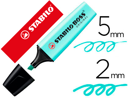 MARCADOR STABILO BOSS PASTEL FLUORESCENTE 70 TOQUE DE TURQUESA