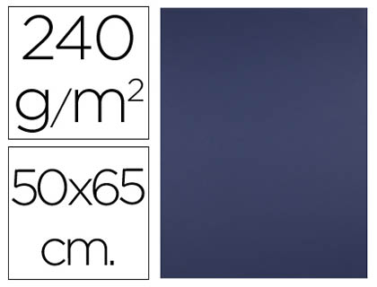 CARTOLINA LIDERPAPEL 50X65 CM 240 GR AZUL SAFIRA PACK DE 25 UNIDADES