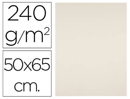 CARTOLINA LIDERPAPEL 50X65 CM 240 GR CREME PACK DE 25 UNIDADES