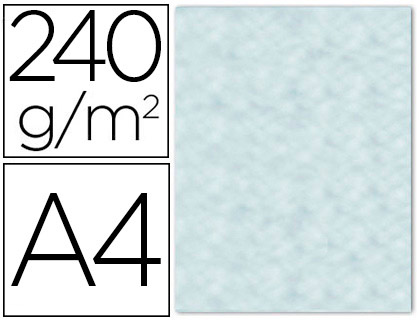 PAPEL DE COR LIDERPAPEL PERGAMINHO COM CANTOS A4 240 GR AZUL EMBALAGEM DE 10 FOLHAS