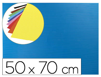 GOMA EVA ONDULADA LIDERPAPEL 50X70CM 2,2MM DE ESPESSURA AZUL CLARO