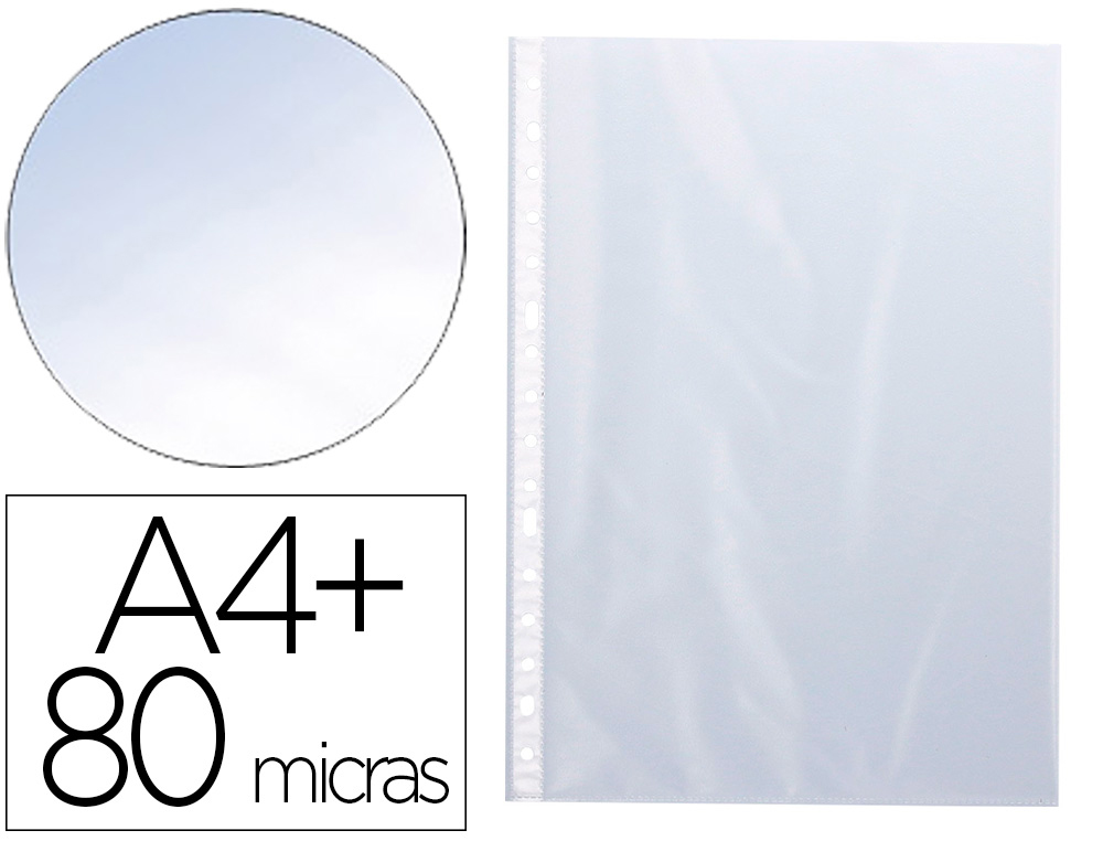BOLSA CATALOGO/MICA Q-CONNECT FOLIO 80 MICRONS CRISTAL BOLSA DE 10 UNIDADES