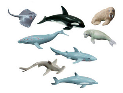 JOGO MINILAND ANIMAIS MARINHOS 8 FIGURAS
