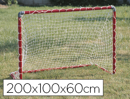 BALIZA DE FUTEBOL AMAYA COM REDE DESMONTAVEL EM TUBO DE PVC 200X100X60 CM