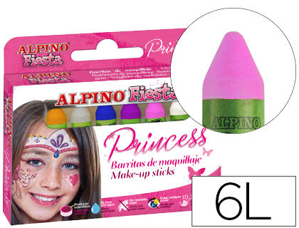 BARRA MAQUILHAGEM ALPINO SET DE MAQUILHAGEM PRINCESS 6 CORES