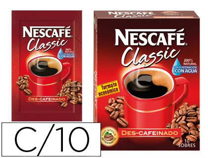 CAFE NESCAFE DESCAFEINADO MONODOSIS CAIXA DE 10 UNIDADES