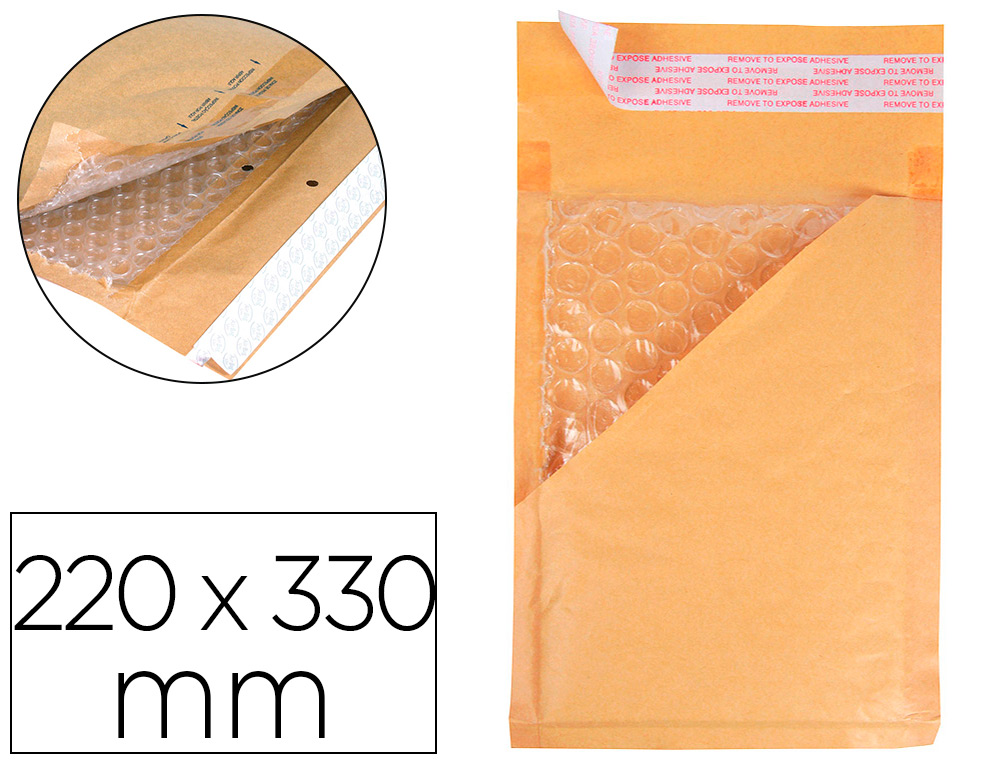 ENVELOPE BORBULHAS Q-CONNECT CREME F/3 220X330 MM CAIXA DE 50 UNIDADES
