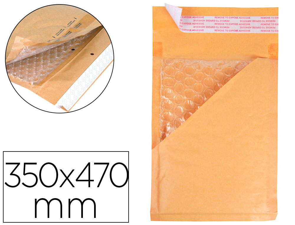 ENVELOPE BORBULHAS Q-CONNECT CREME K/7 350X470 MM CAIXA DE 50 UNIDADES